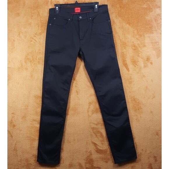 HUGO BOSS Jeans Mens Size 31x34 Stay Black Wash Slim Leg 708 Denim - Picture 1 of 6